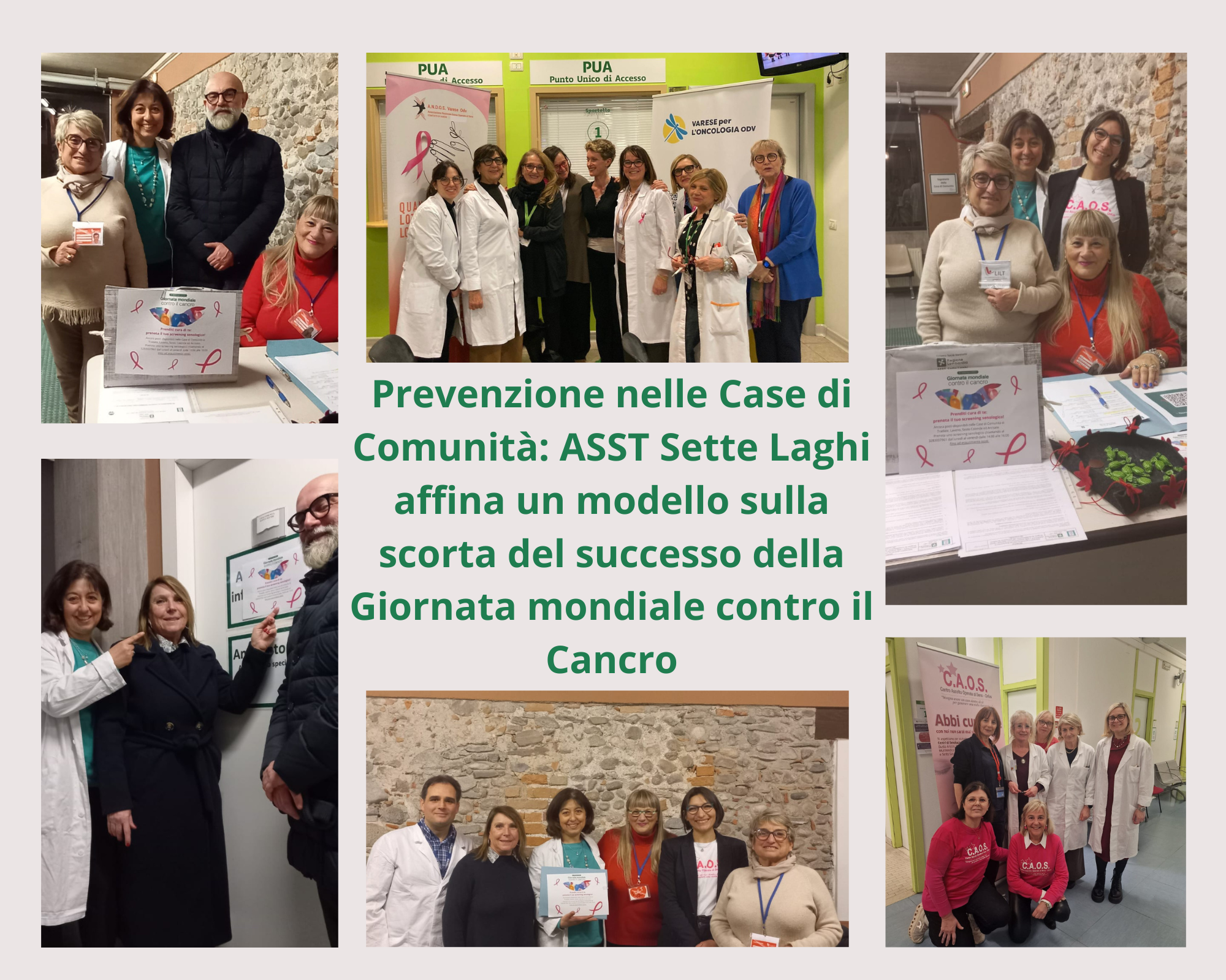 Prevenzione nelle Case di Comunità: ASST Sette Laghi affina un modello sulla scorta del successo della Giornata mondiale contro il Cancro