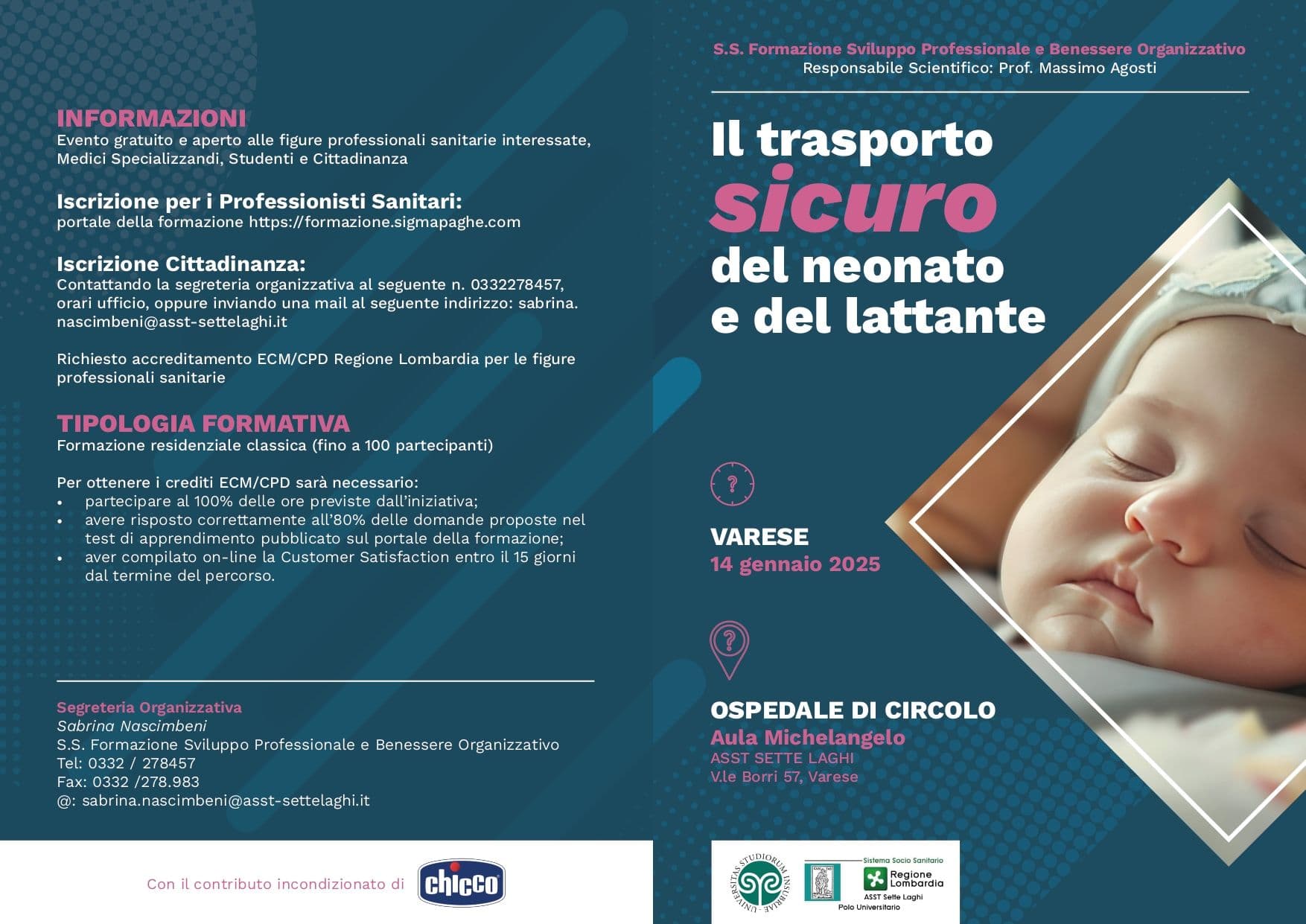 Corso di formazione: Il trasporto sicuro del neonato e del lattante.